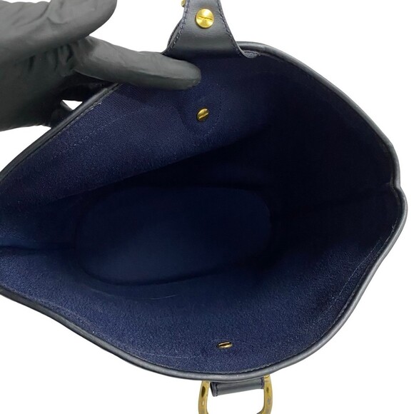 CHRISTIAN DIOR Blue Leather Trotter Shoulder Bag - Picture 8 of 9